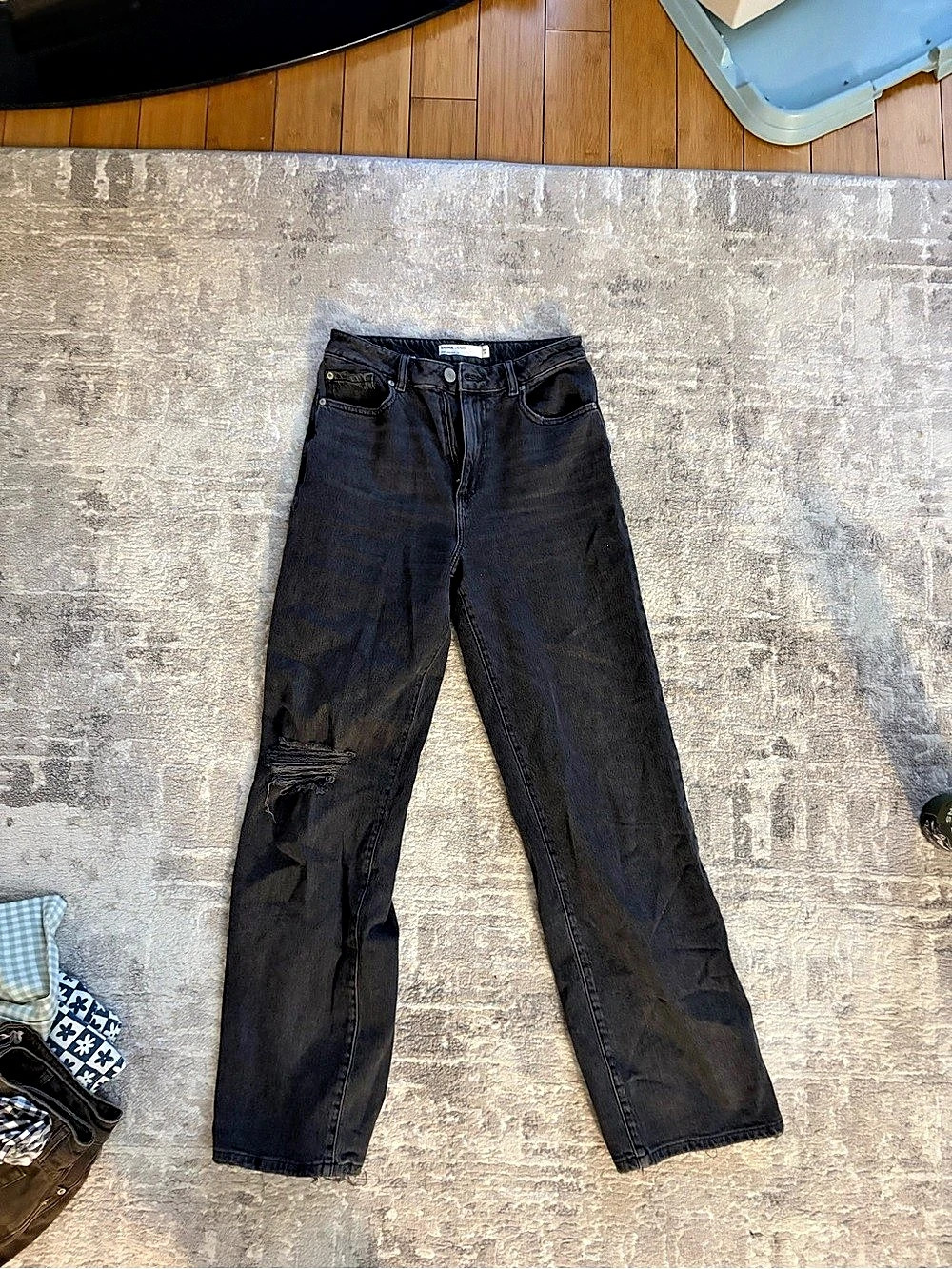 Garage High-Waist Baggy Jeans Black